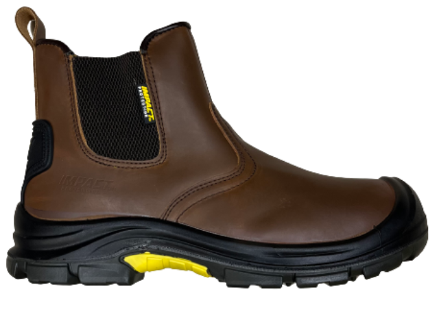 Impact protection slip on safety boot