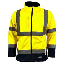 Load image into Gallery viewer, 2 in 1 hi vis soft shell jacket/body warmer