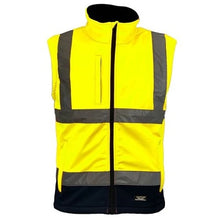 Load image into Gallery viewer, 2 in 1 hi vis soft shell jacket/body warmer